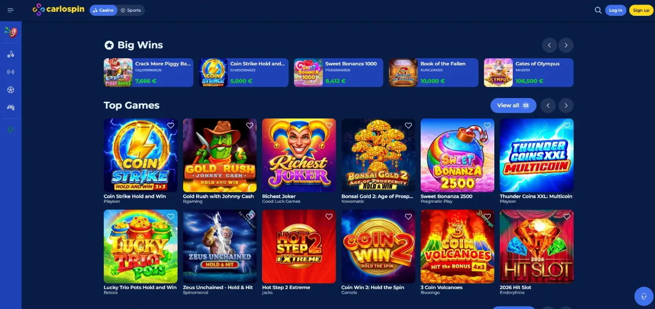 CarloSpin Casino – Officieel online casino voor Nederlandse spelers in 2026